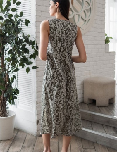 Длинная шёлковая сорочка Mia-Amore JADORE 4088, Цвет: черный, Размеры: 3XL, изображение 2