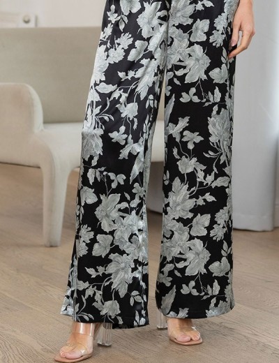 Шелковая пижама со штанами Mia-Amore VITTORIA 5156 черный, Цвет: черный, Размеры: S, изображение 5