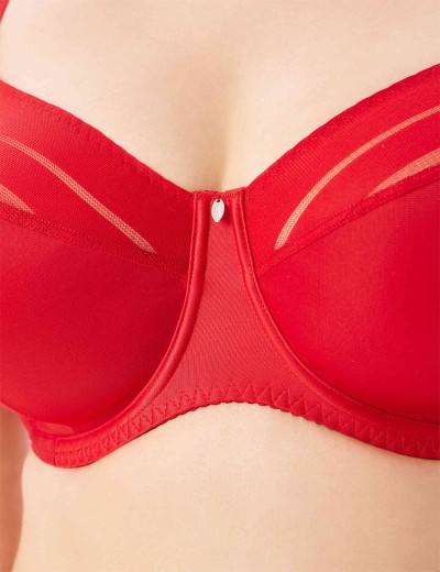 Бюстгальтер-минимайзер мягкий Milavitsa 107630 рубин/нюд, Цвет: рубин/нюд, Размеры: 90G, изображение 4