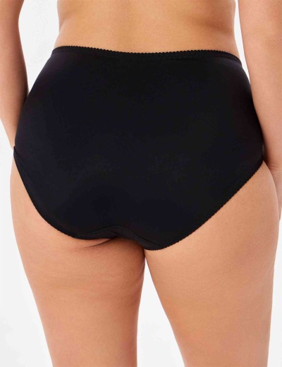 Трусы слипы высокие Milavitsa 256180 черный с нюдом, Цвет: черный с нюдом, Размеры: 4XL, изображение 2