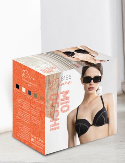 Бюстгальтер пуш-ап гель Mioocchi RIANA 8155 perla blu, Цвет: perla blu (серо-сини, Размеры: 70D, изображение 5