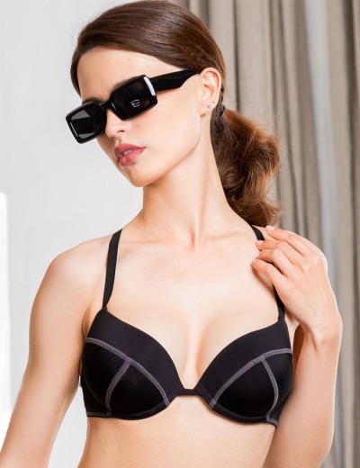 Бюстгальтер пуш-ап гель Mioocchi RIANA 8155 nero, Цвет: nero (черный), Размеры: 90B, изображение 6