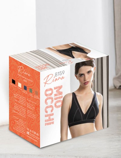 Мягкий бюстгальтер бралетт Mioocchi RIANA 8159 nero, Цвет: nero (черный), Размеры: 70B, изображение 9