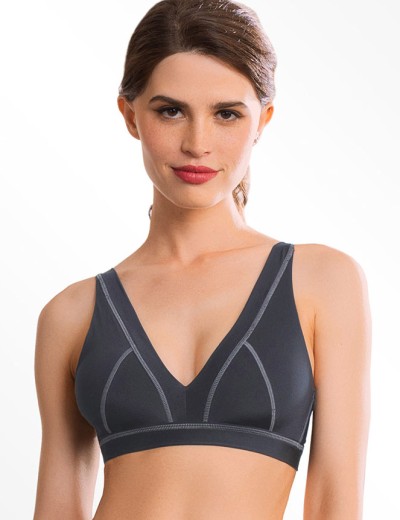 Мягкий бюстгальтер бралетт Mioocchi RIANA 8159 perla blu, Цвет: perla blu (серо-сини, Размеры: 85D, изображение 3