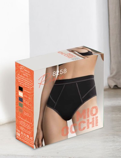 Трусы стринги высокие Mioocchi RIANA 8258 nero, Цвет: nero (черный), Размеры: M, изображение 7