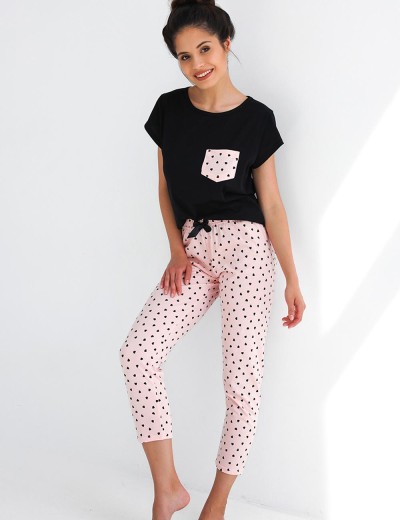 Женская пижама с брюками Sensis ILARIA, Цвет: черный, Размеры: M, изображение 2