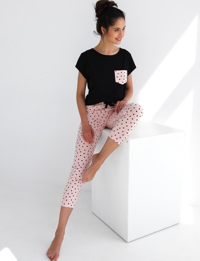 Женская пижама с брюками Sensis ILARIA, Цвет: черный, Размеры: M, изображение 3