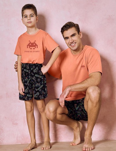 Мужская пижама Taro TOM 3186-01, Цвет: оранжевый, Размеры: XL, изображение 2