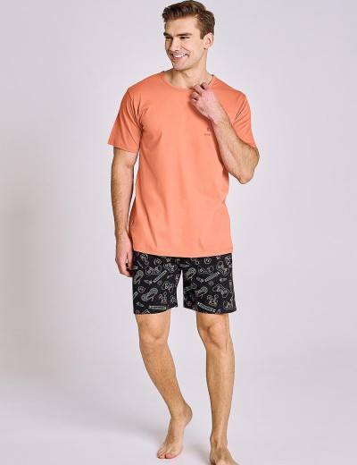 Мужская пижама Taro TOM 3186-01, Цвет: оранжевый, Размеры: XL, изображение 3