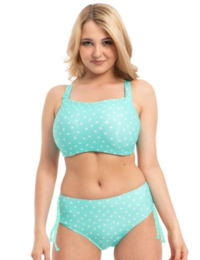 Женские плавки в горошек Akcent 2425, Цвет: аквамарин, Размеры: 3XL, изображение 3