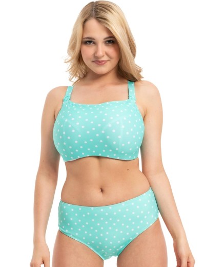 Купальный бюст-топ в горошек Akcent 2425 M, Цвет: аквамарин, Размеры: 70G, изображение 3