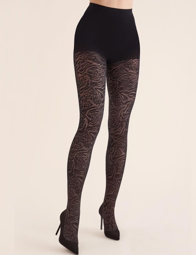 Колготки с узором Gabriella 309 CAMEO nero 60 den, Цвет: чёрный, Размеры: 2, изображение 3