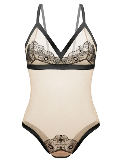 Боди из сетки с вышивкой Gracija-Rim CECILE 10616, Цвет: черный/кофе с молоком, Размеры: 70C, изображение 5 Боди из сетки с вышивкой Gracija-Rim CECILE 10616, Цвет: черный/кофе с молоком, Размеры: 70C, изображение 5