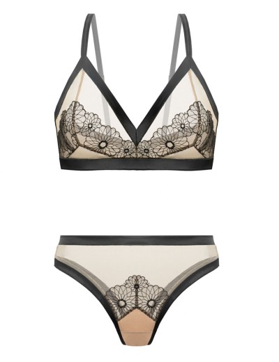 Бюстгальтер бралетт без каркасов Gracija-Rim CECILE 11612, Цвет: черный/кофе с молоком, Размеры: 70D, изображение 9