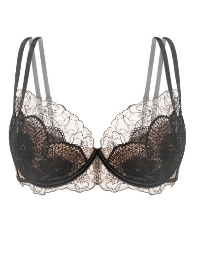 Бюстгальтер пуш-ап Gracija-Rim EMILY 10470, Цвет: черный/кофе с молоком, Размеры: 70C, изображение 8