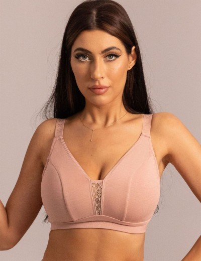 Бюстгальтер без косточек Kris Line MARCELLA POWDER micromodal, Цвет: пудровый, Размеры: 60F, изображение 3