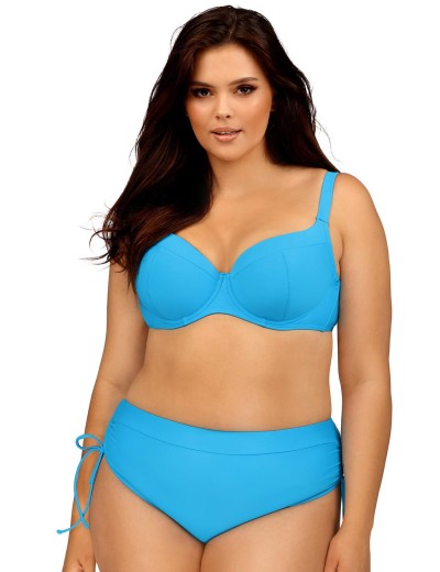 Яркий купальник с высокими плавками Lorin L2546/3, Цвет: голубой, Размеры: 80G, изображение 2