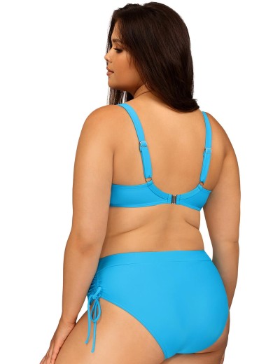 Яркий купальник с высокими плавками Lorin L2546/3, Цвет: голубой, Размеры: 80G, изображение 3