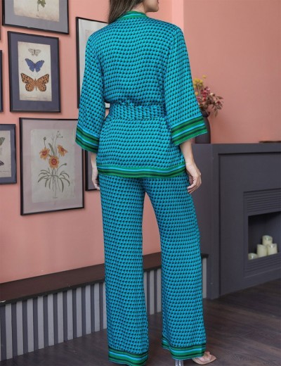 Комплект тройка из вискозы с шелком Mia-Amore KAILI 5036, Цвет: малахит, Размеры: XS, изображение 2