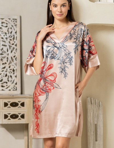 Туника с коротким рукавом Mia-Amore MUSE 7395, Цвет: пудровый, Размеры: L/XL, изображение 3 Туника с коротким рукавом Mia-Amore MUSE 7395, Цвет: пудровый, Размеры: L/XL, изображение 3