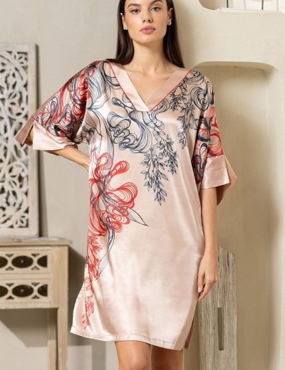 Туника с коротким рукавом Mia-Amore MUSE 7395, Цвет: пудровый, Размеры: L/XL, изображение 4 Туника с коротким рукавом Mia-Amore MUSE 7395, Цвет: пудровый, Размеры: L/XL, изображение 4