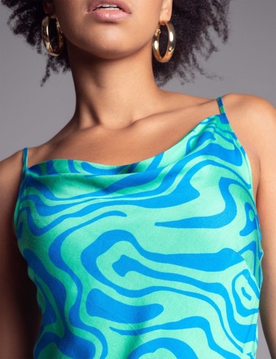 Сорочка из вискозы с шелком Mia-Amore SEVILLE 5060 зеленый/голубой, Цвет: зеленый/голубой, Размеры: XL, изображение 3