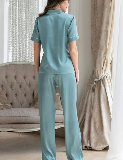 Пижама атласная Mia-Mella JULIA 8734 изумруд, Цвет: изумруд, Размеры: XL, изображение 3