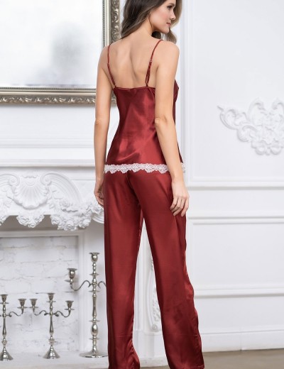 Атласный комплект тройка Mia-Mella JULIA 8735 паприка, Цвет: паприка, Размеры: XS, изображение 3