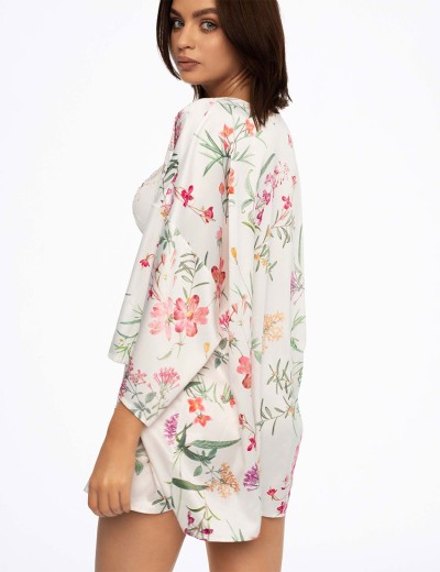 Женский сатиновый халат Esotiq DARE 41233, Цвет: мультицвет, Размеры: S, изображение 2