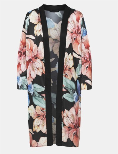 Халат-накидка из эластичного сатина Esotiq DELIGHTFUL 41237, Цвет: черный, Размеры: M, изображение 5 Халат-накидка из эластичного сатина Esotiq DELIGHTFUL 41237, Цвет: черный, Размеры: M, изображение 5