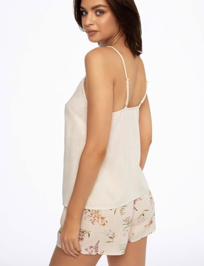 Пижама из вискозы и льна Esotiq DARBY 41226, Цвет: экрю, Размеры: 2XL, изображение 2