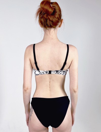 Черно-белый раздельный купальник Aquarilla 511 DIYA black-white, Цвет: черно-белый, Размеры: 90C, изображение 2