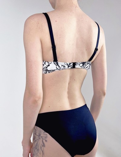 Черно-белый раздельный купальник Aquarilla 511 DIYA black-white, Цвет: черно-белый, Размеры: 90C, изображение 3