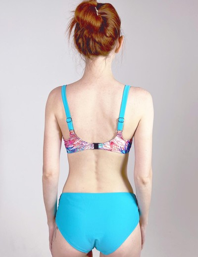 Голубой купальник с высокими плавками Aquarilla 523 PORTLAND multicolor-azure, Цвет: голубой, Размеры: 80D, изображение 2