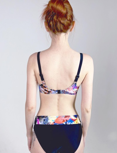 Раздельный купальник Aquarilla 533 FIORANA multicolor, Цвет: черный, Размеры: 70E, изображение 2