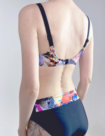Раздельный купальник Aquarilla 533 FIORANA multicolor, Цвет: черный, Размеры: 70E, изображение 3