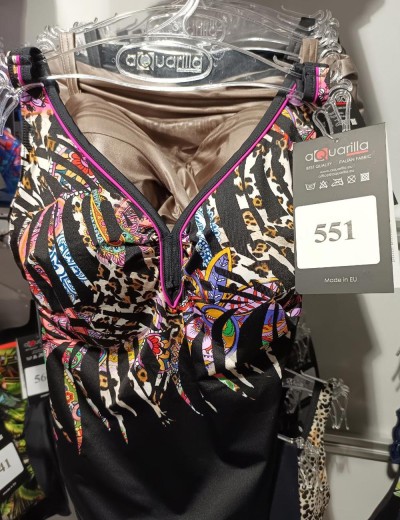 Слитный купальник  Aquarilla 551 LOCARNO multicolor-black, Цвет: черный/желтый, Размеры: 75D, изображение 5