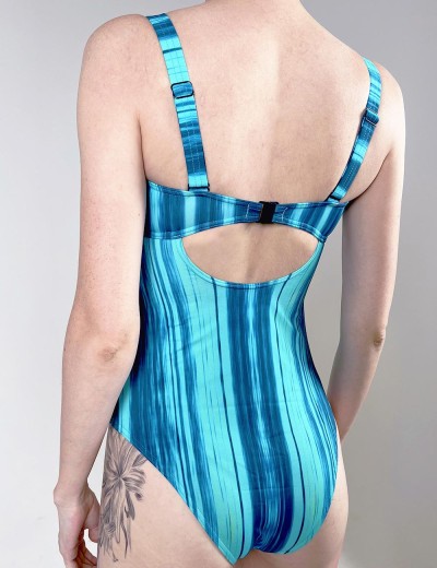 Цветной совместный купальник Aquarilla 563 PORTO SANTO multicolor, Цвет: голубой, Размеры: 75C, изображение 3