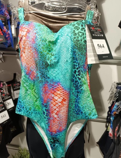 Яркий совместный купальник Aquarilla 564 PORTO SANTO multicolor-blue, Цвет: голубой, Размеры: 75C, изображение 4