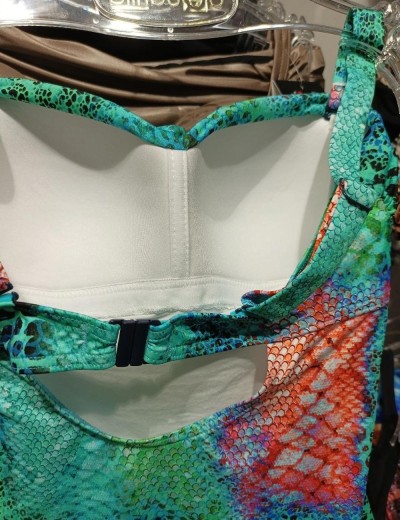 Яркий совместный купальник Aquarilla 564 PORTO SANTO multicolor-blue, Цвет: голубой, Размеры: 75C, изображение 5