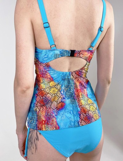 Раздельный купальник-танкини Aquarilla 573 LISBOA multicolor, Цвет: голубой, Размеры: 70F, изображение 3