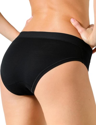 Набор хлопковых трусов слипы-миди Cotonella GD019 L_ALTRA nero (2 шт), Цвет: nero (черный), Размеры: S, изображение 2