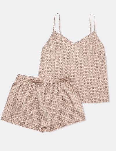 Атласная пижама с шортами Esotiq DEAR 41255, Цвет: пыльная роза, Размеры: 2XL, изображение 4