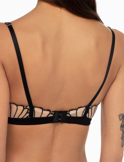 Бюстгальтер бралетт пуш-ап Esotiq NUGAT 41400 бежевый+черный, Цвет: бежевый+черный, Размеры: 75C, изображение 2