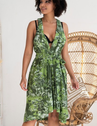 Сарафан из хлопка со льном Mia-Amore CRUISE 5230, Цвет: зеленый, Размеры: S/M, изображение 4