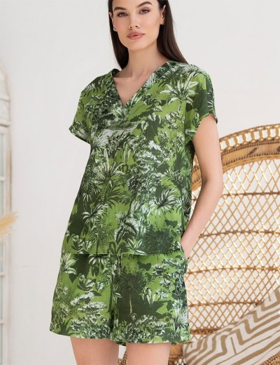 Натуральный комплект с шортами Mia-Amore CRUISE 5232, Цвет: зеленый, Размеры: S, изображение 4