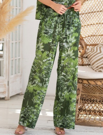 Брючный комплект из хлопка и льна Mia-Amore CRUISE 5236, Цвет: зеленый, Размеры: S, изображение 5