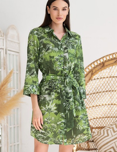 Рубашка из хлопка со льном Mia-Amore CRUISE 5237, Цвет: зеленый, Размеры: M, изображение 3