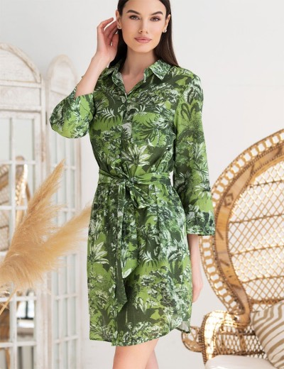 Рубашка из хлопка со льном Mia-Amore CRUISE 5237, Цвет: зеленый, Размеры: M, изображение 4