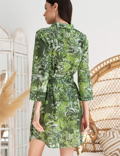 Рубашка из хлопка со льном Mia-Amore CRUISE 5237, Цвет: зеленый, Размеры: M, изображение 2